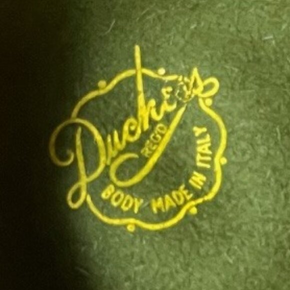 Gorgeous Vintage Norman Durand Olive Green Hat with Original Hat Box - Picture 4 of 7